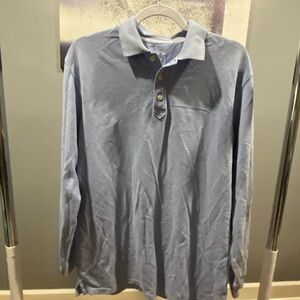 Roundtree & Yorke Light Blue Long Sleeve Polo